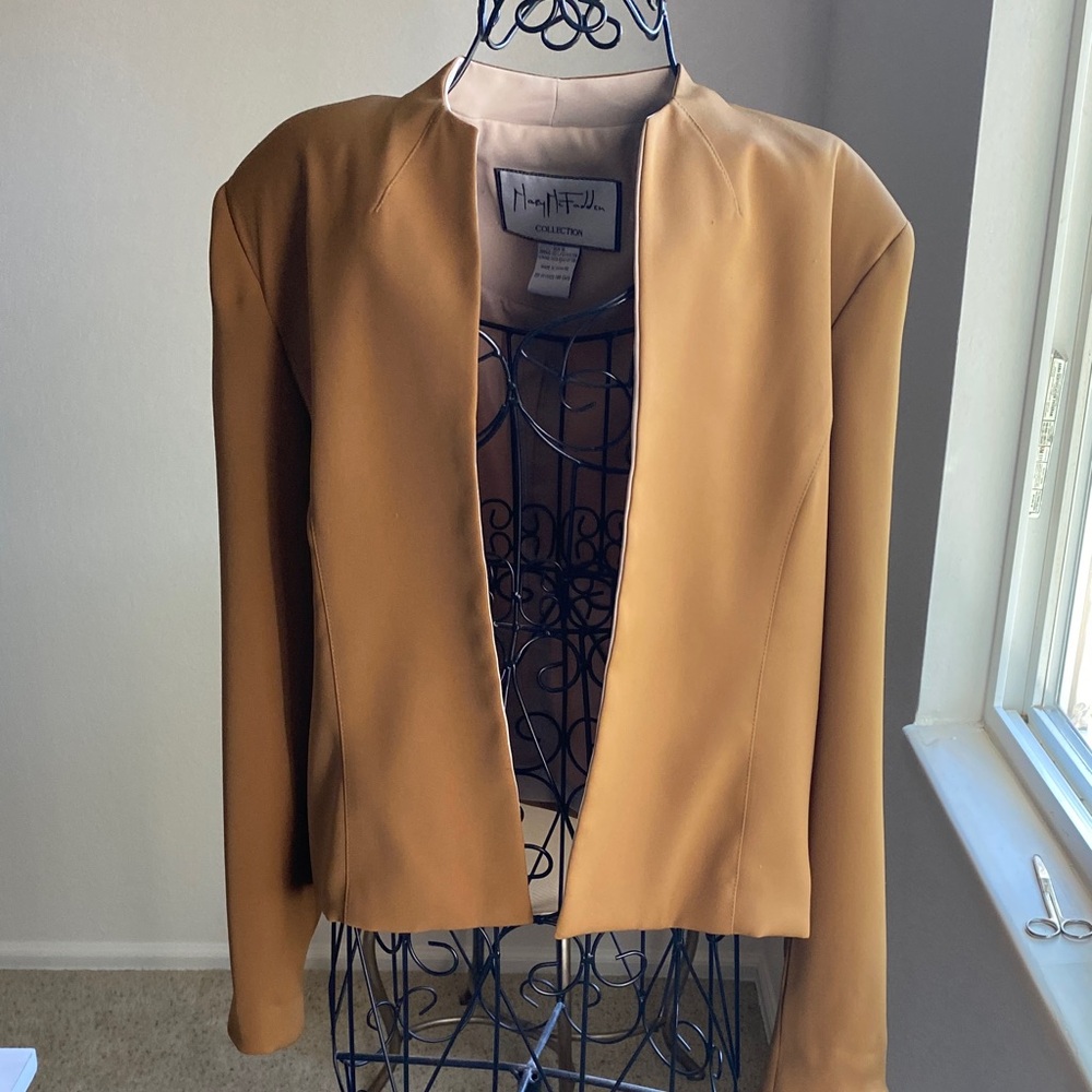 Vintage Mary McFadden Tan Blazer